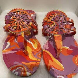 Women’s Shoes Thong Sandals Size 6 NEW Orange Tie Dye Circus NY By Sam Edelman